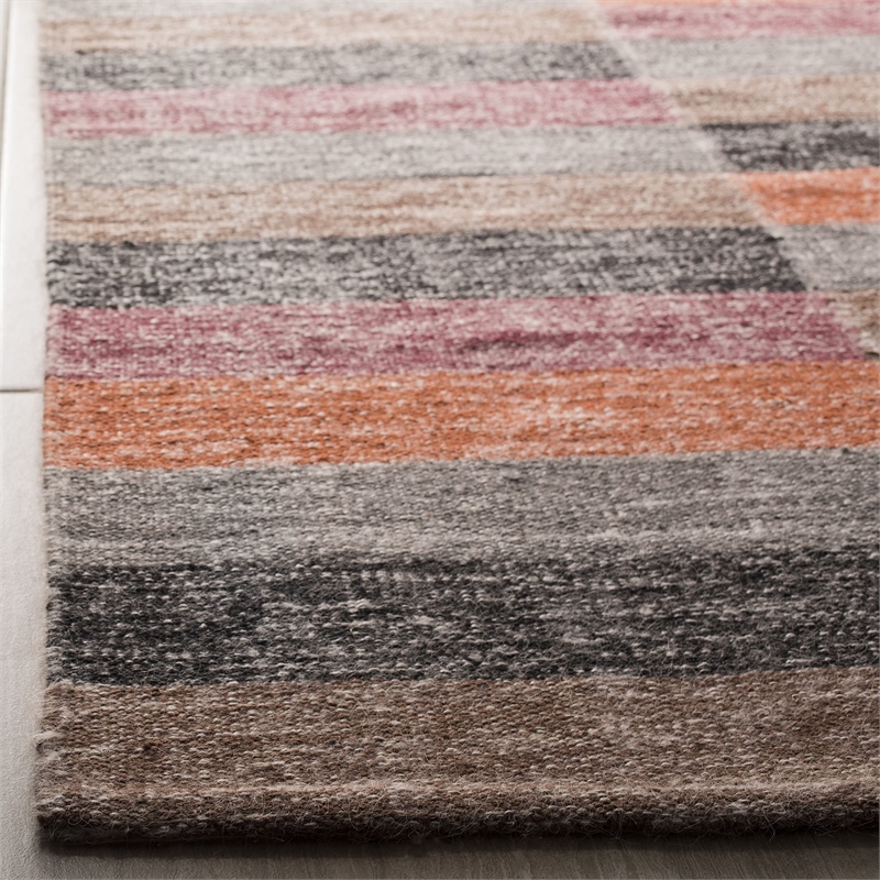 Safavieh Striped Kilim Rust Contemporary Rug - 5' x 8'