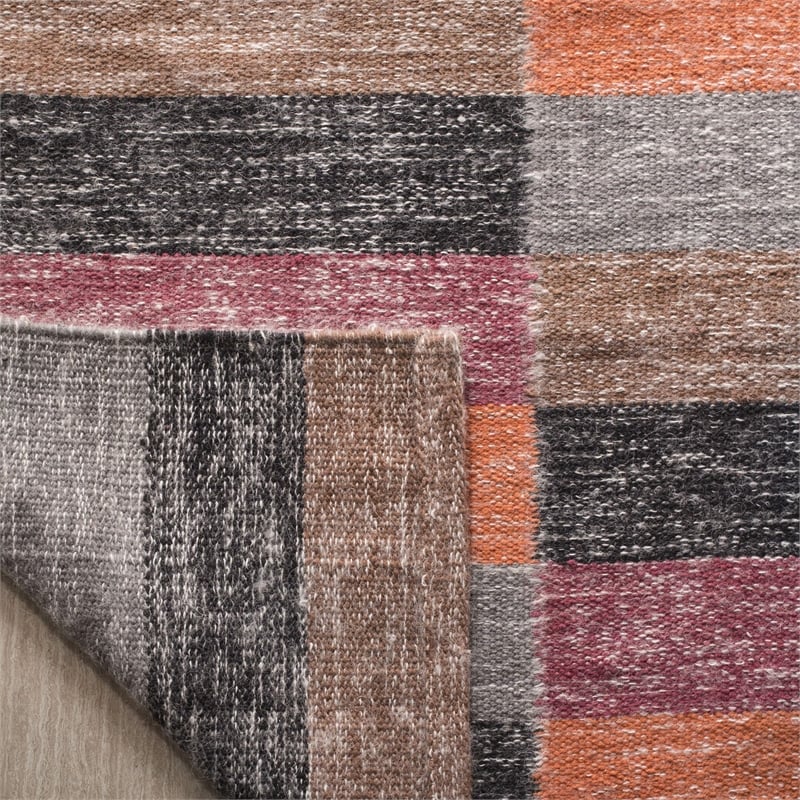 Safavieh Striped Kilim Rust Contemporary Rug - 8' x 10'
