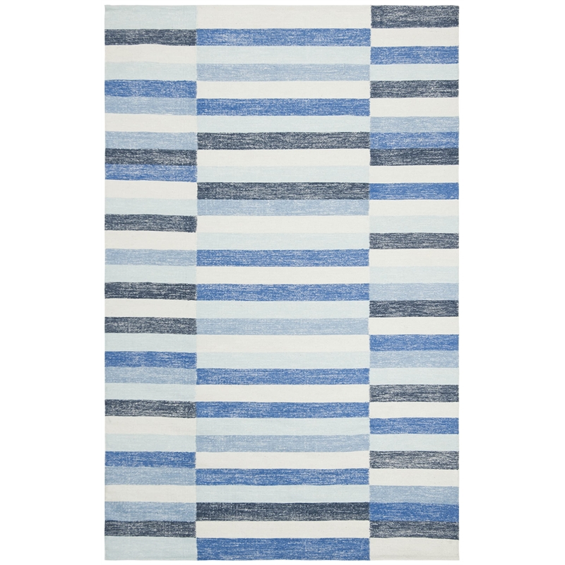Safavieh Striped Kilim Blue Contemporary Rug - 5' x 8'