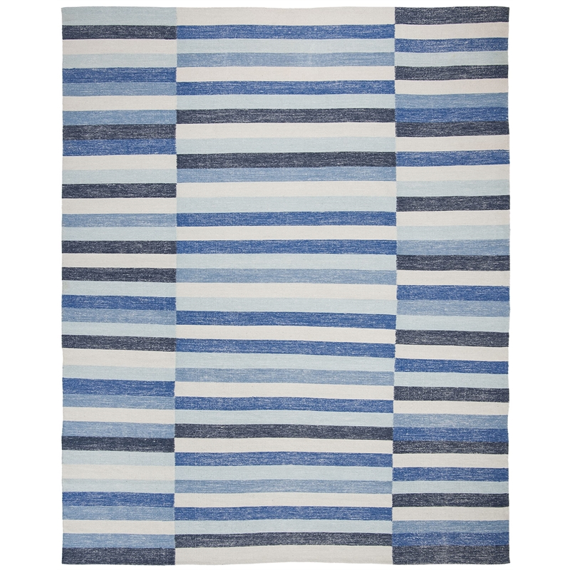 Safavieh Striped Kilim Blue Contemporary Rug - 8' x 10'