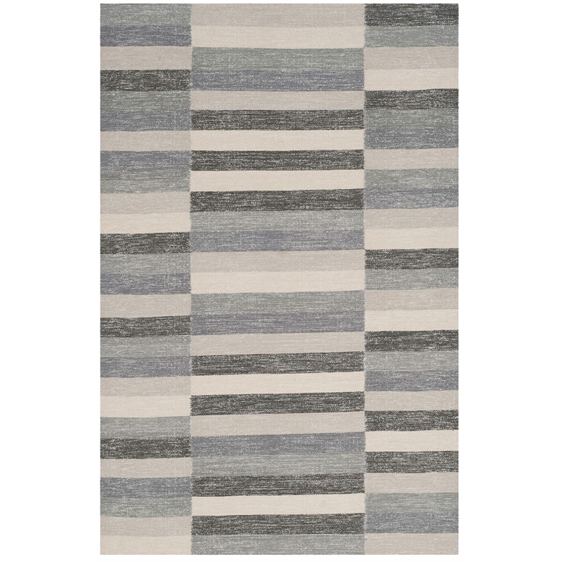Safavieh Striped Kilim Grey Contemporary Rug - 4' x 6'
