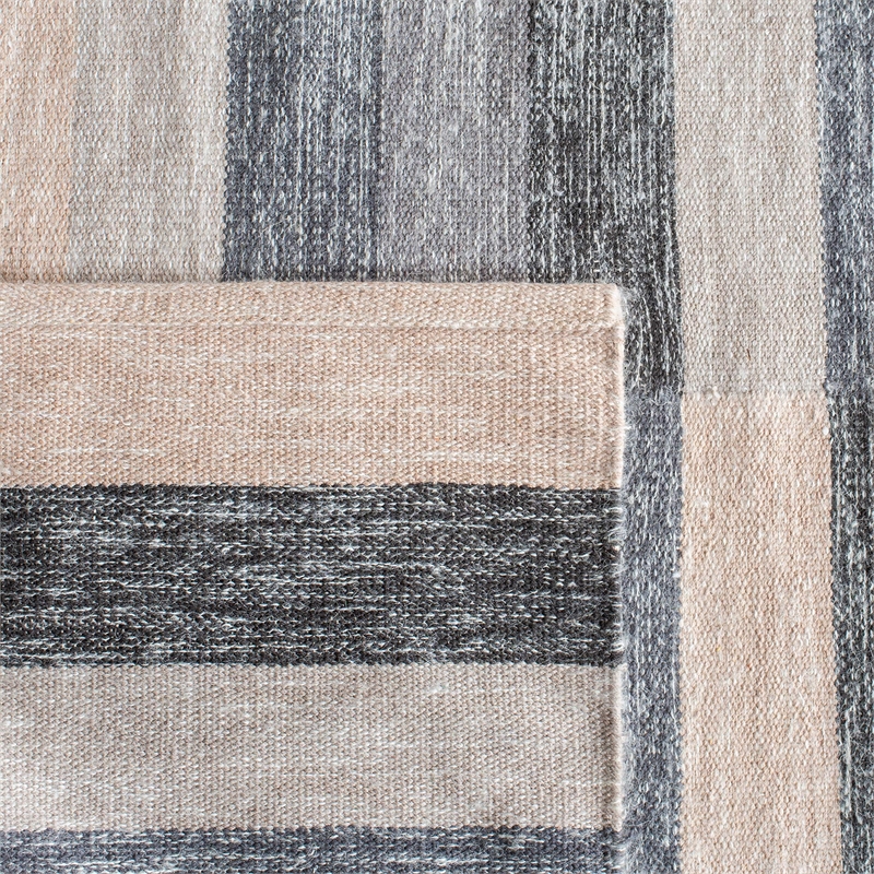 Safavieh Striped Kilim Grey Contemporary Rug - 8' x 10'