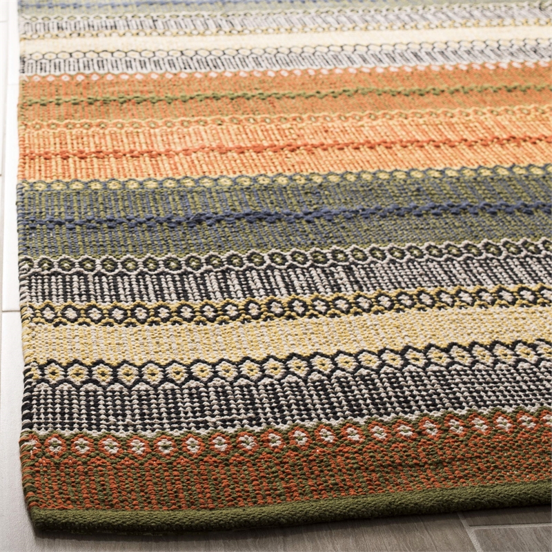 Safavieh Striped Kilim Gold Contemporary Rug - 8' x 10'