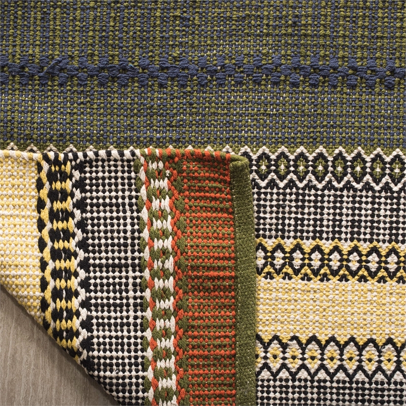 Safavieh Striped Kilim Gold Contemporary Rug - 8' x 10'