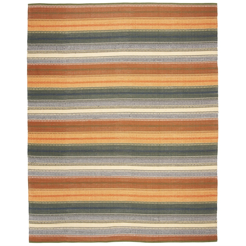 Safavieh Striped Kilim Gold Contemporary Rug - 8' x 10'