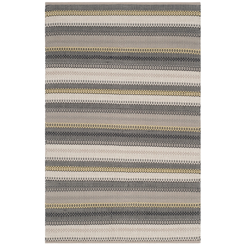 Safavieh Striped Kilim Grey Contemporary Rug - 4' x 6'