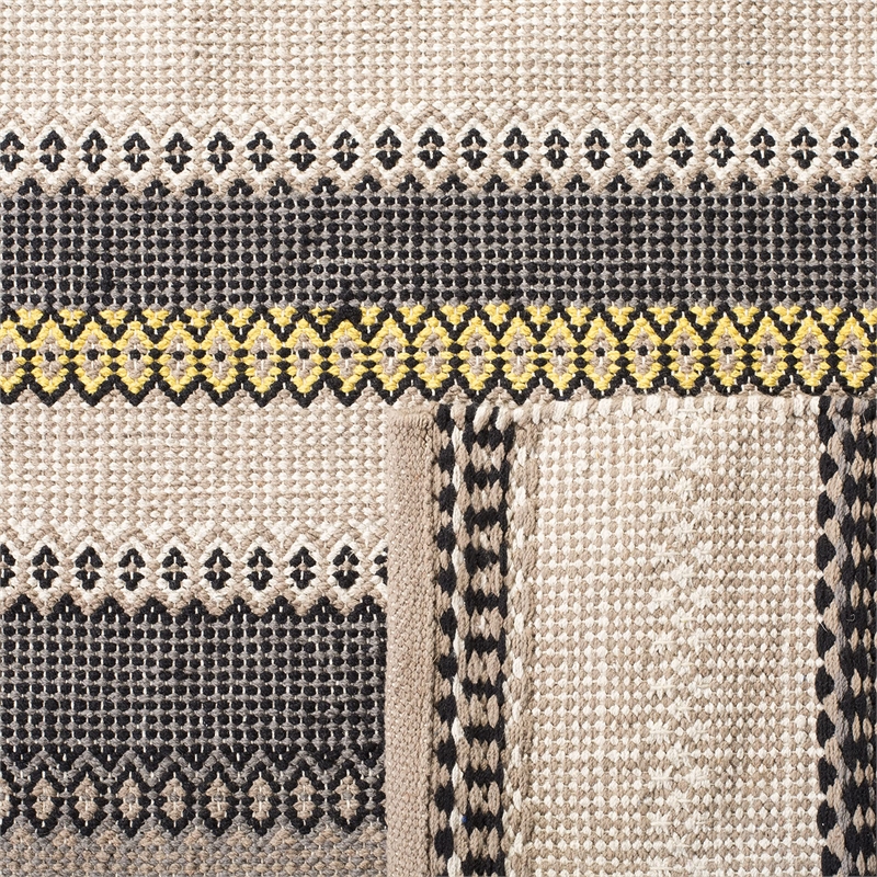 Safavieh Striped Kilim Grey Contemporary Rug - 4' x 6'