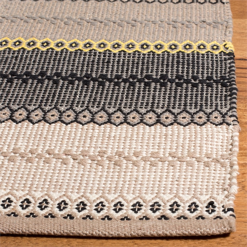 Safavieh Striped Kilim Grey Contemporary Rug - 5' x 8'