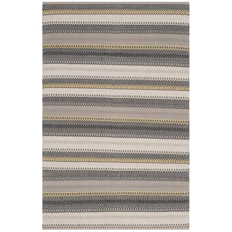 Safavieh Striped Kilim Grey Contemporary Rug - 5' x 8'