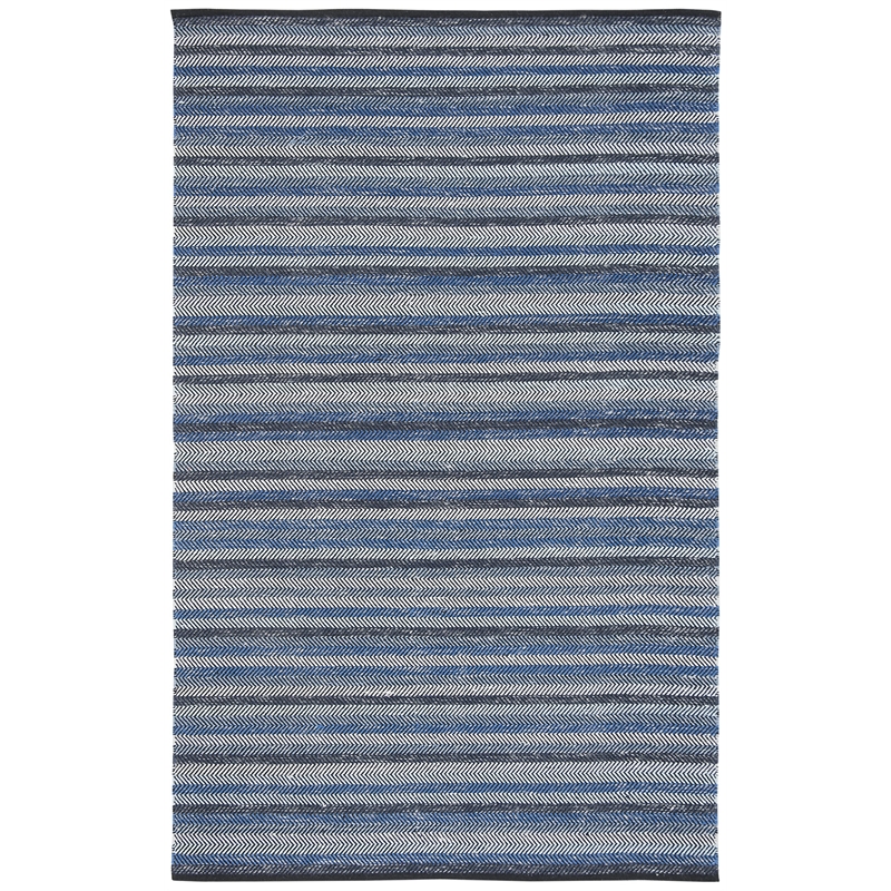 Safavieh Striped Kilim Blue Contemporary Rug - 5' x 8'
