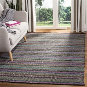 Safavieh Striped Kilim Grey Contemporary Rug - 4' x 6'