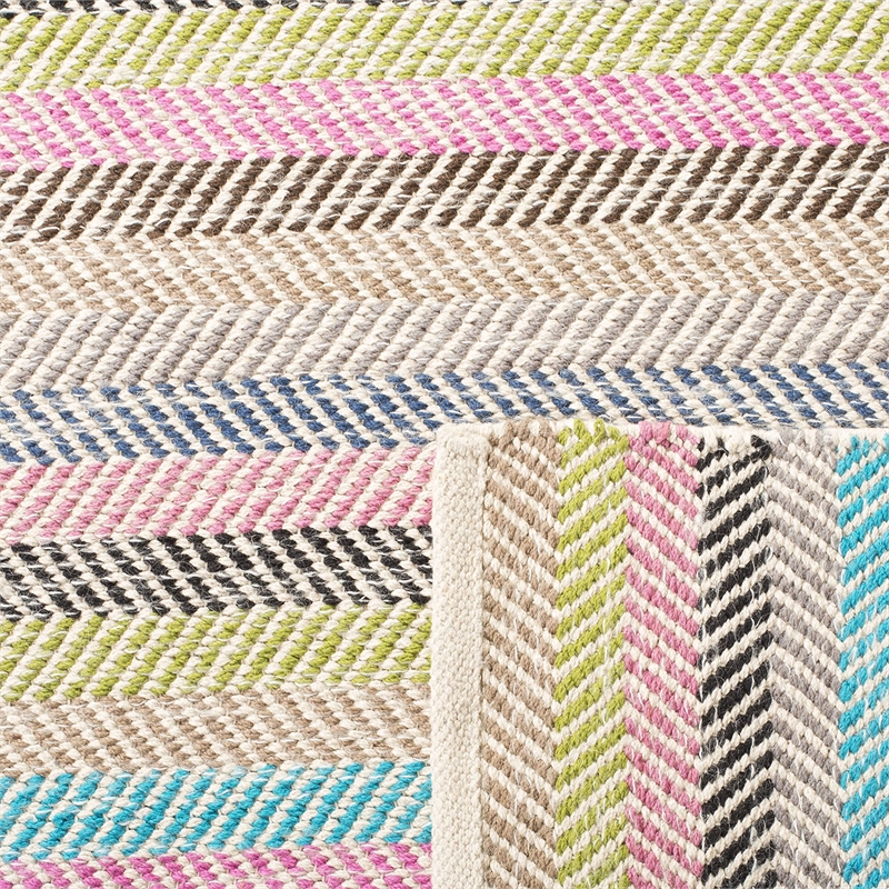 Safavieh Striped Kilim Light Grey Contemporary Rug - 4' x 6'