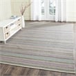 Safavieh Striped Kilim Light Grey Contemporary Rug - 8' x 10'