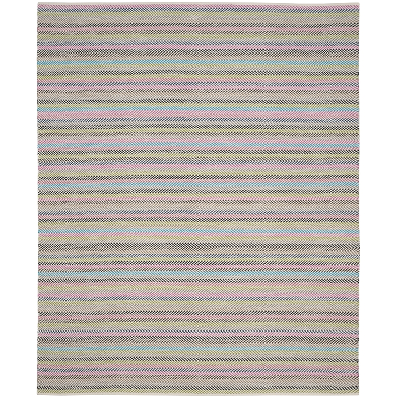 Safavieh Striped Kilim Light Grey Contemporary Rug - 8' x 10'