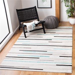 Safavieh Studio Leather Grey Shag Rug - 5' x 8'