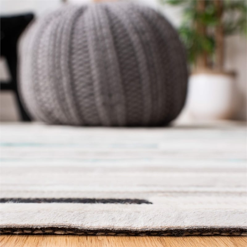 Safavieh Studio Leather Grey Shag Rug - 5' x 8'