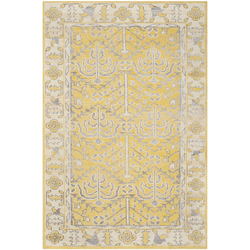 Safavieh Stone Wash Yellow Contemporary Rug - 4' x 6'
