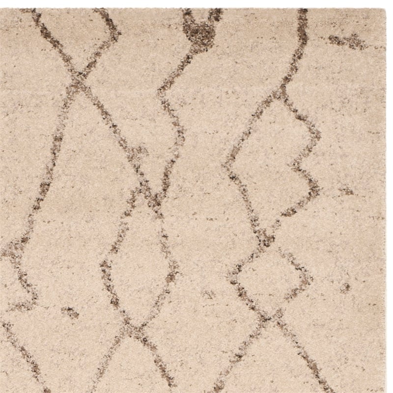 Safavieh Tunisia 4' X 6' Power Loomed Rug in Ivory/Brown