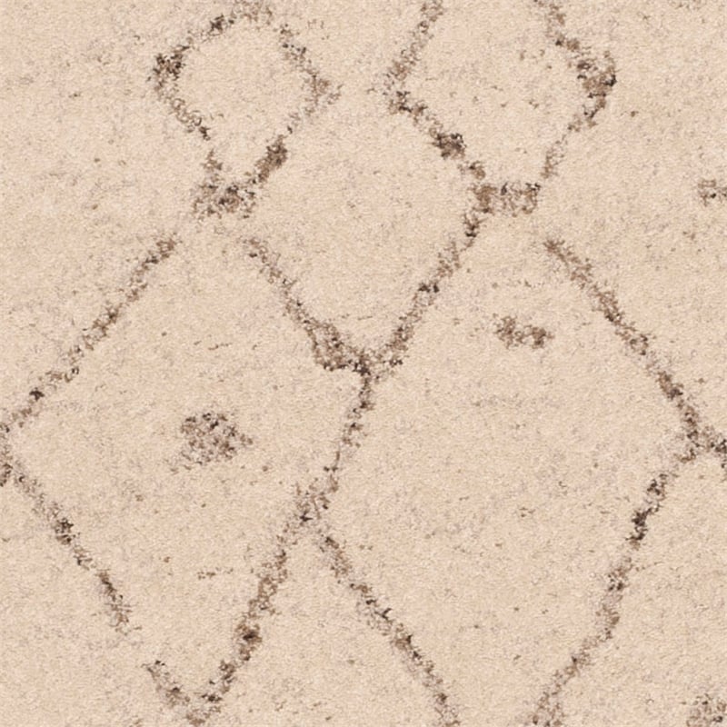Safavieh Tunisia 4' X 6' Power Loomed Rug in Ivory/Brown