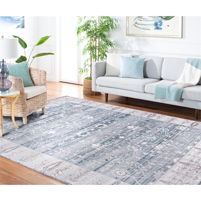 Safavieh Valencia Dark Grey Traditional Rug - 9' x 12'