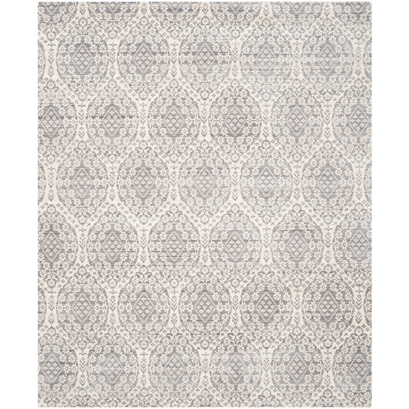 Safavieh Valencia 9' X 12' Polyester Power Loomed Rug in Mauve / Cream