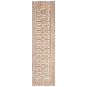 Safavieh Valencia 2'-3&quot X 8'Polyester Power Loomed Rug in Light Gray/Multi-Color