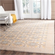 Safavieh Valencia 9' X 12' Polyester Power Loomed Rug in Light Gray /Multi-Color