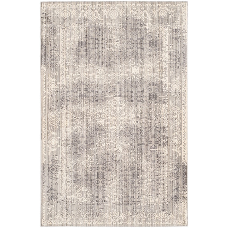 Safavieh Valencia 4' X 6' Polyester Power Loomed Rug in Mauve / Multi-Color