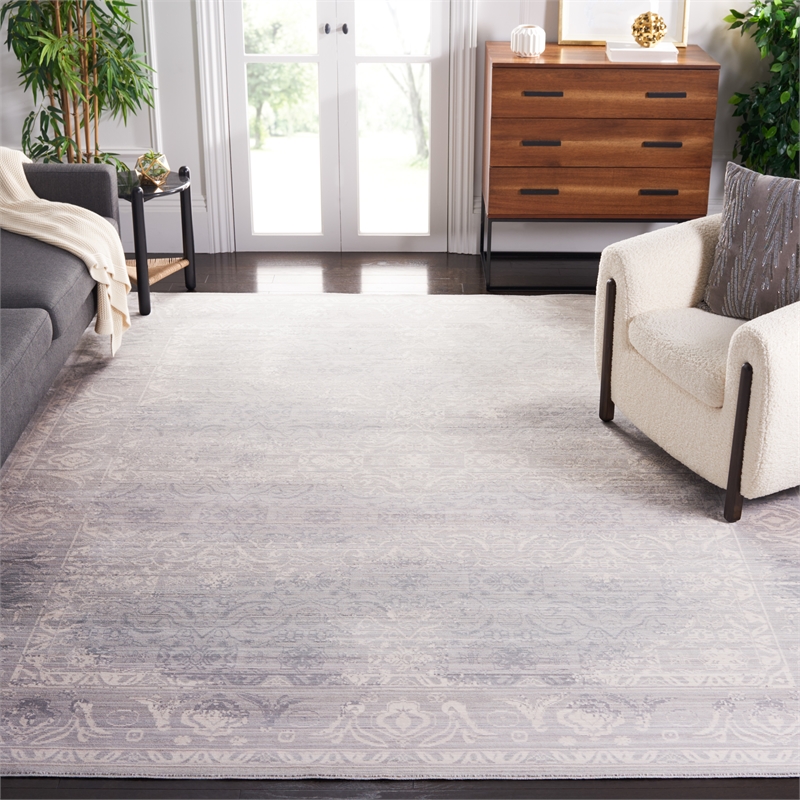 Safavieh Valencia 8' X 10' Polyester Power Loomed Rug in Mauve / Multi-Color
