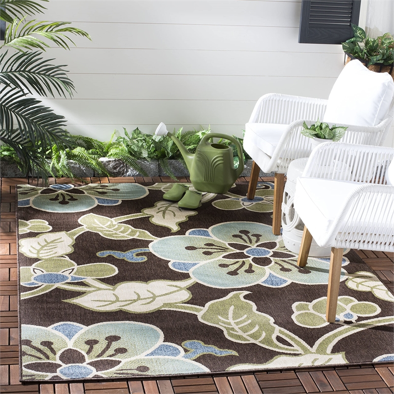 Safavieh Veranda Chocolate Indoor Outdoor Rug - 2'7