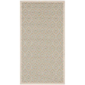 safavieh veranda cream indoor outdoor rug - runner 2'3