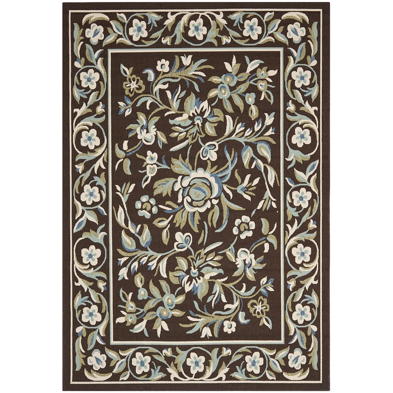 Safavieh Veranda Chocolate Indoor Outdoor Rug - 4' x 5'7