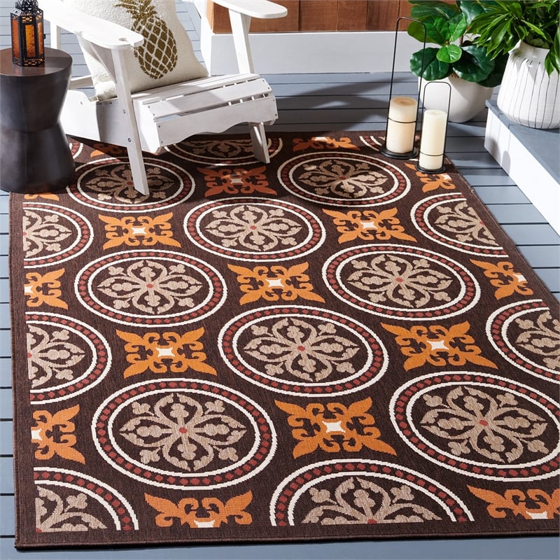Safavieh Veranda Chocolate Indoor Outdoor Rug - 2'7