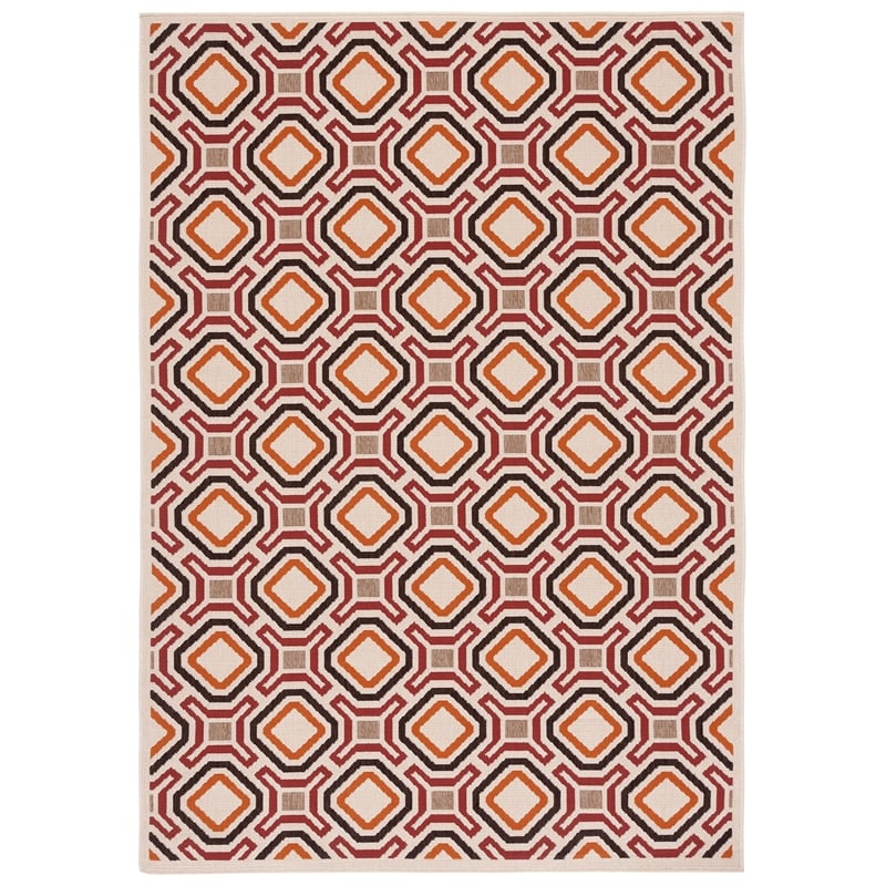 Safavieh Veranda Creme Indoor Outdoor Rug - 5'3