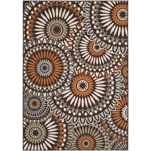 safavieh veranda chocolate indoor outdoor rug - 4' x 5'7
