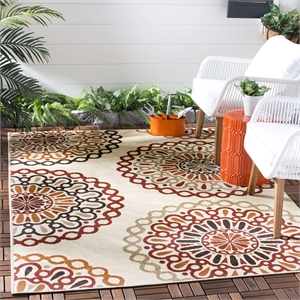 Safavieh Veranda Creme Indoor Outdoor Rug - 5'3&quot x 7'7&quot
