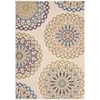 Safavieh Veranda Cream Indoor Outdoor Rug - 4' x 5'7