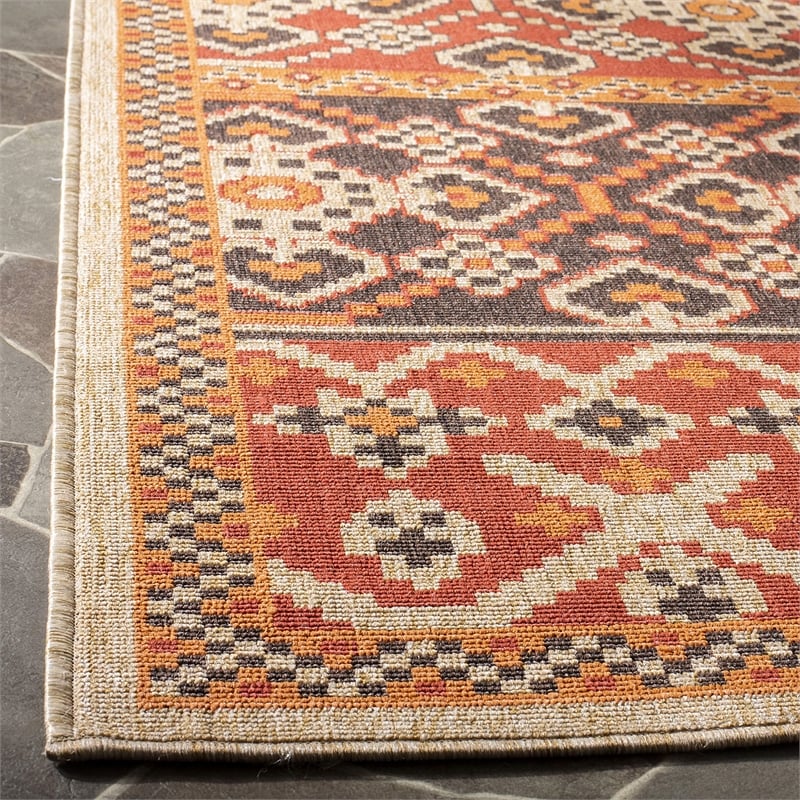Safavieh Veranda Red Indoor Outdoor Rug - 4' x 5'7