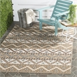 Safavieh Veranda Creme Indoor Outdoor Rug - 4' x 5'7