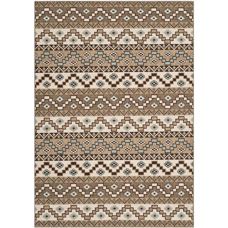 Safavieh Veranda Creme Indoor Outdoor Rug - 8' x 11'2