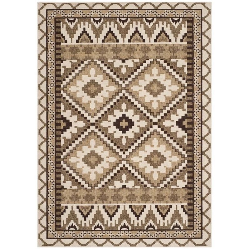 Safavieh Veranda Creme Indoor Outdoor Rug 8 X 11 2