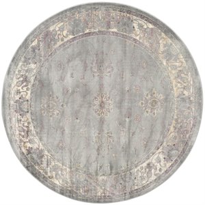 Safavieh Vintage 6' Round Rug in Gray