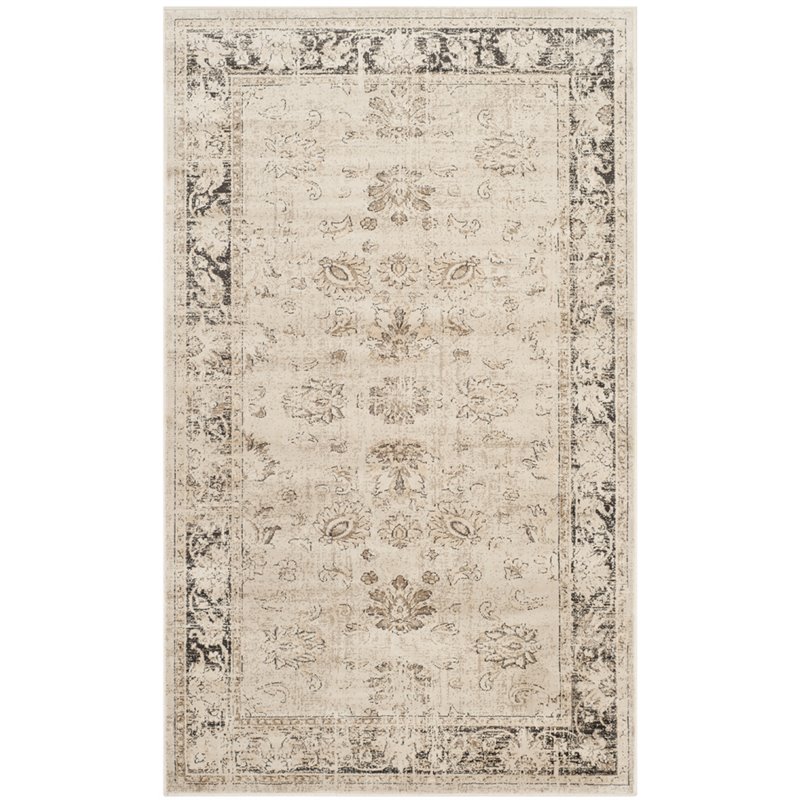 Safavieh Vintage 2' x 3' Rug in Ivory and Black