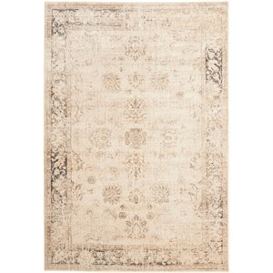 Safavieh Vintage 6'7&quot x 9'2&quot Rug in Ivory and Black