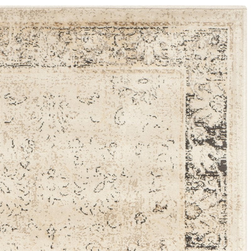 Safavieh Vintage 10' x 14' Rug in Ivory and Black