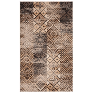 Safavieh Vintage 4' X 5'-7&quot Viscose  Power Loomed Rug in Stone