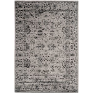 Safavieh Vintage 5'-1&quot X 7'-7&quot  Power Loomed Rug in Gray / Ivory
