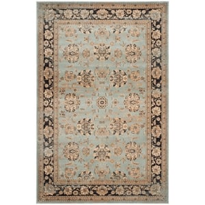 Safavieh Vintage 5'-1&quot X 7'-7&quot Power Loomed Rug in Light Blue / Brown
