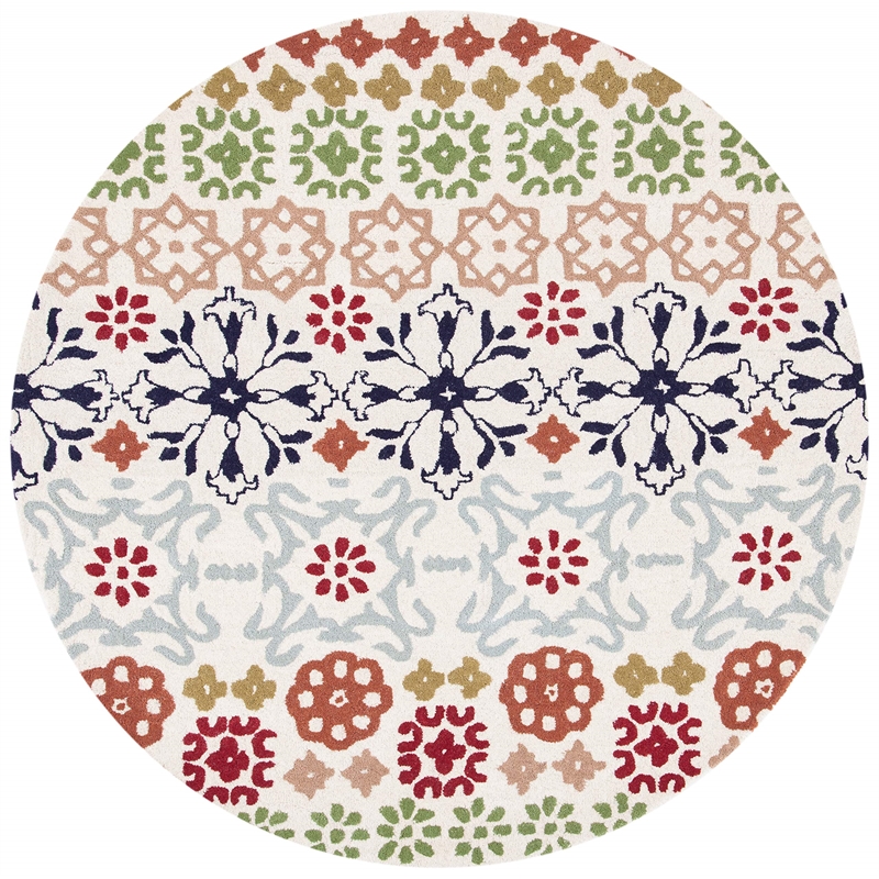 Safavieh Wyndham Ivory Contemporary Rug - Round 5'