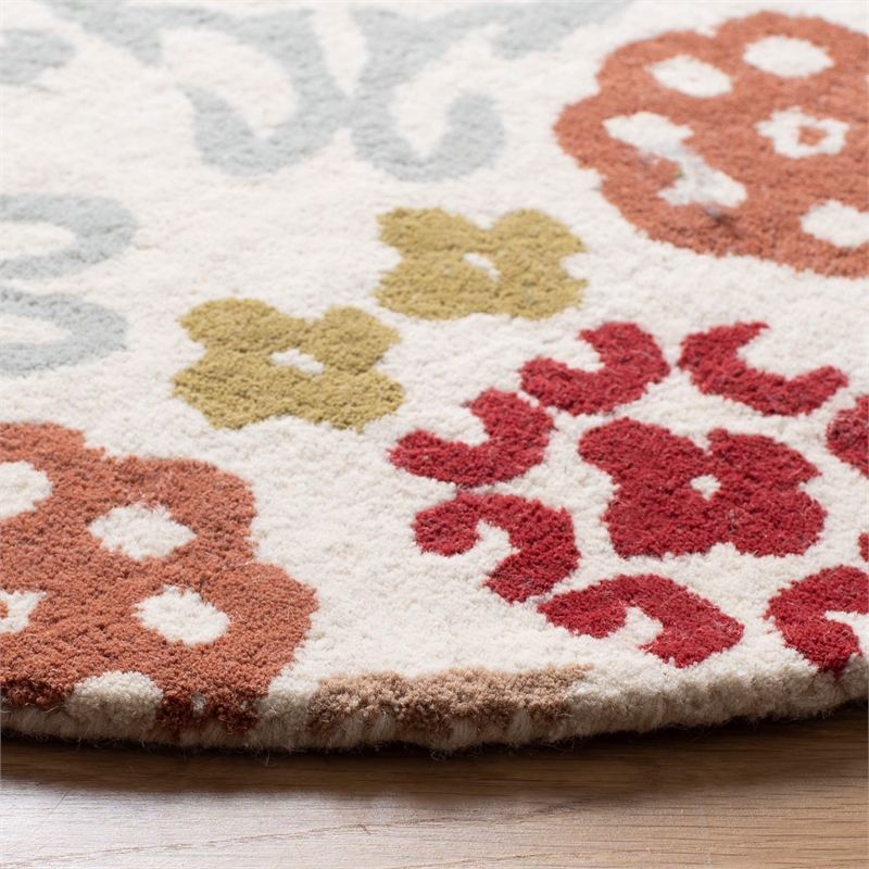 Safavieh Wyndham Ivory Contemporary Rug - Round 5'